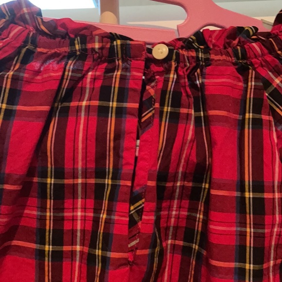 Crew cuts girls size 10 plaid Christmas blouse - Picture 3 of 8